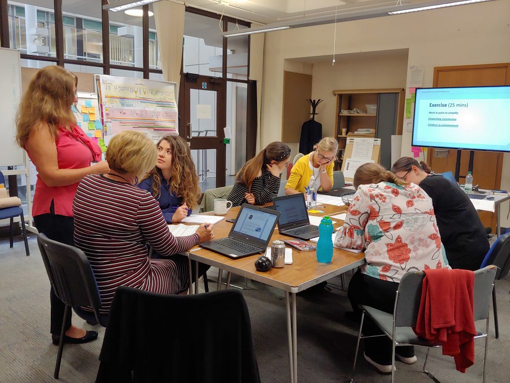 a group discussion in our content workshop