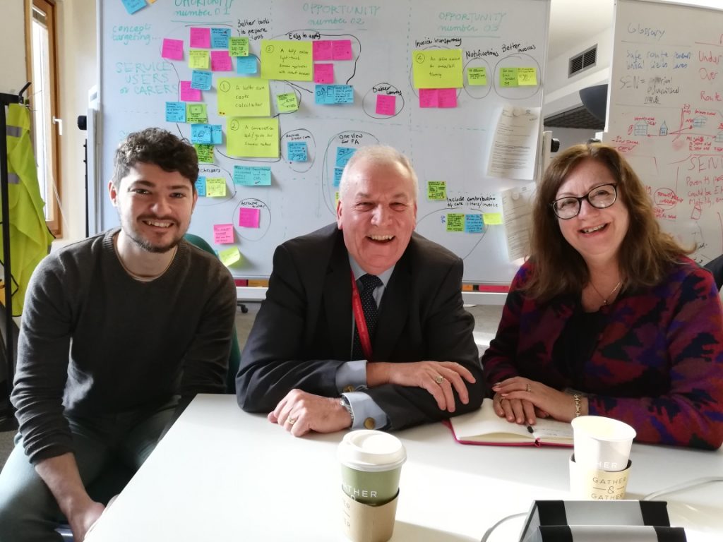 Councillor Madden with John Newton and Caroline McCabe