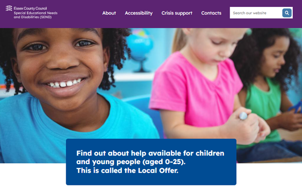 a screenshot of the local offer website header