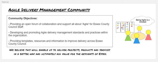 a list of agile delivery management community objectives